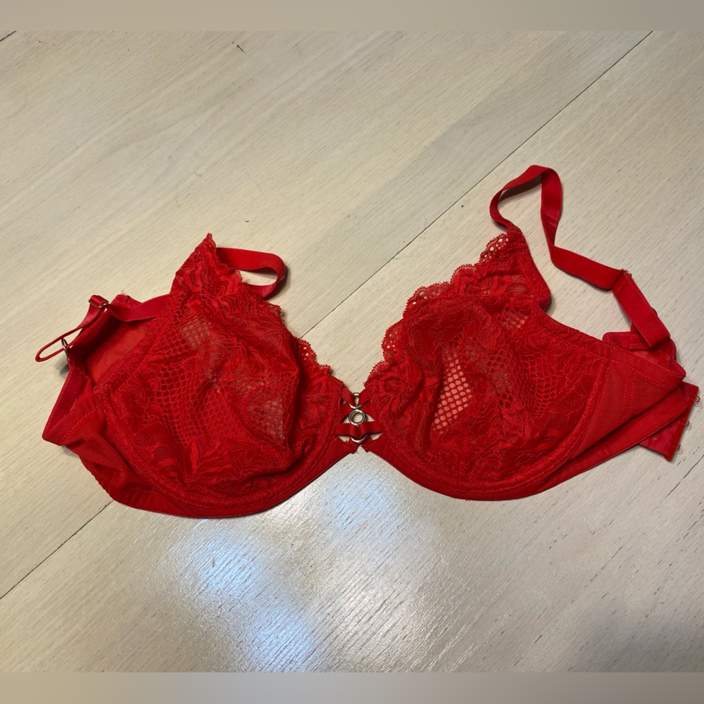 Auden Vibrant Red Lace Bra